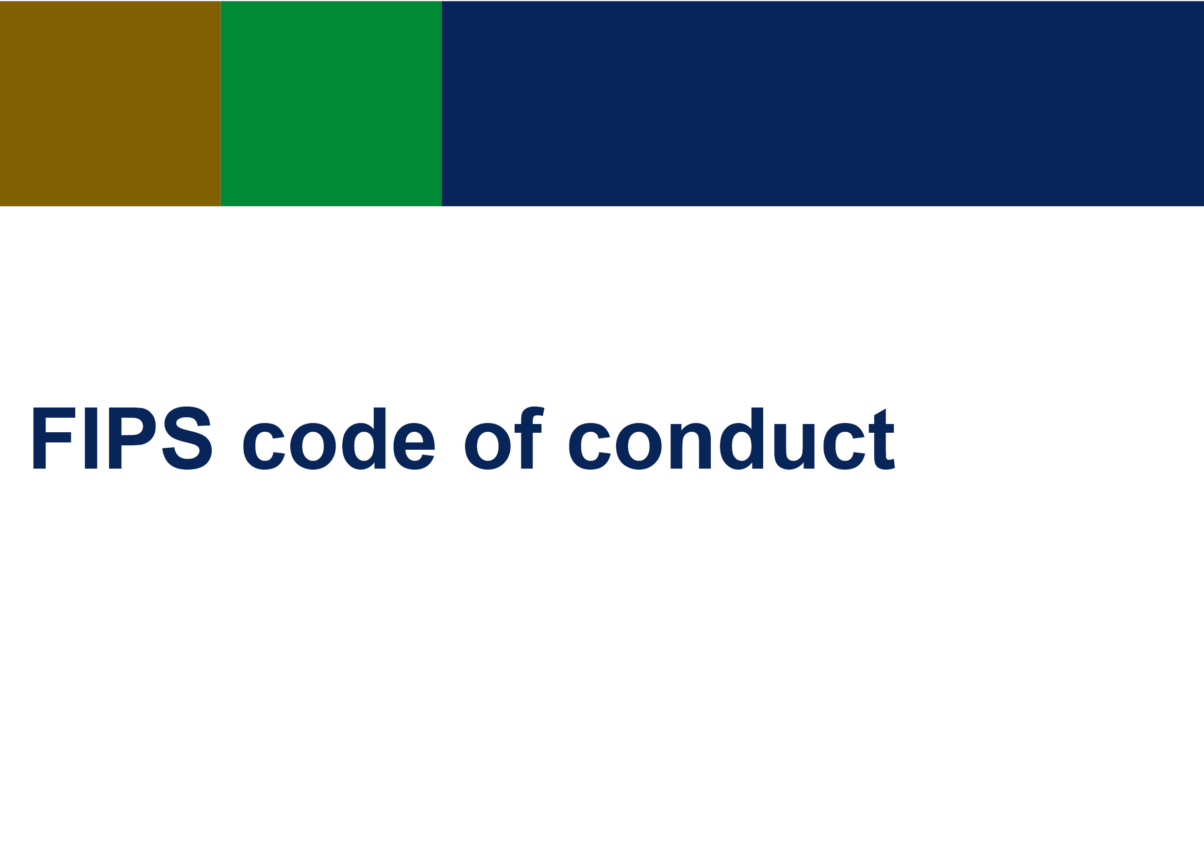 FIPS code of conduct